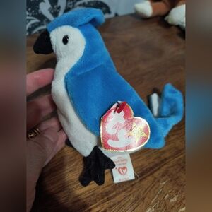 Vintage Lot of Ty Beanie Babies Plush. Seven with tags